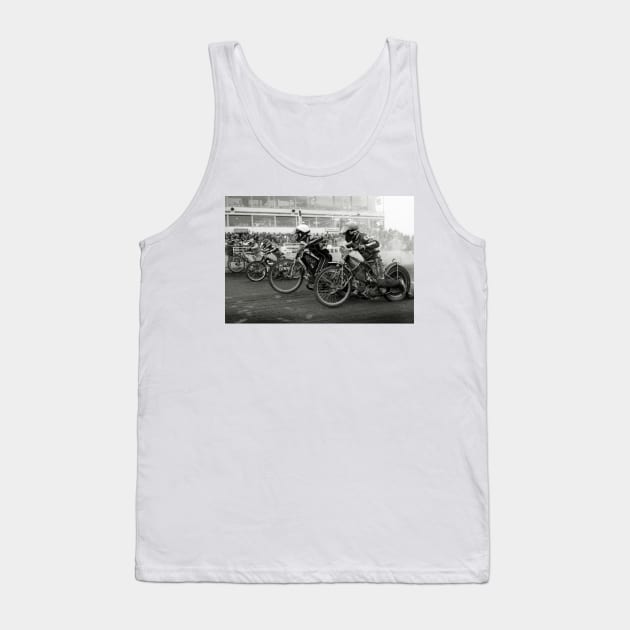 Speedway - Accelerating away at the start of a race Tank Top by richflintphoto